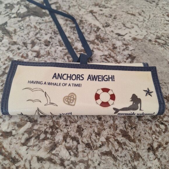 Brighton Jewelry Roll Anchors Aweigh seaside chic storage organizer - Picture 1 of 7